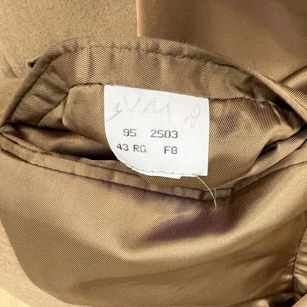 Vintage Brooks Brothers Camel Hair Blazer Jacket Sport Coat Mens 43R Khaki